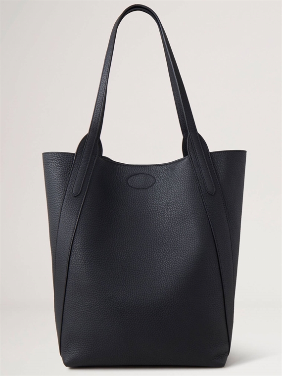 Mulberry North South Bayswater Tote Black Heavy Grain